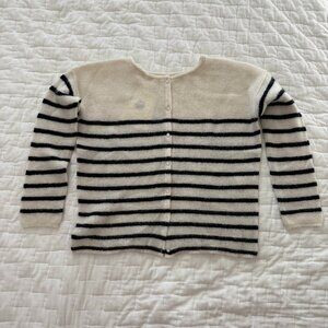 Sezane Gaspard Cardigan - Ecru/Navy - NWT